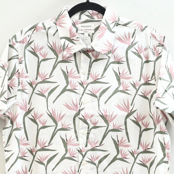 Bonobos Riviera Short Sleeve Men's Shirt Floral Buttondown Standard Fit S 283355 - Picture 7 of 11